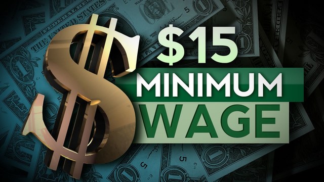 $15 minimum wage image
