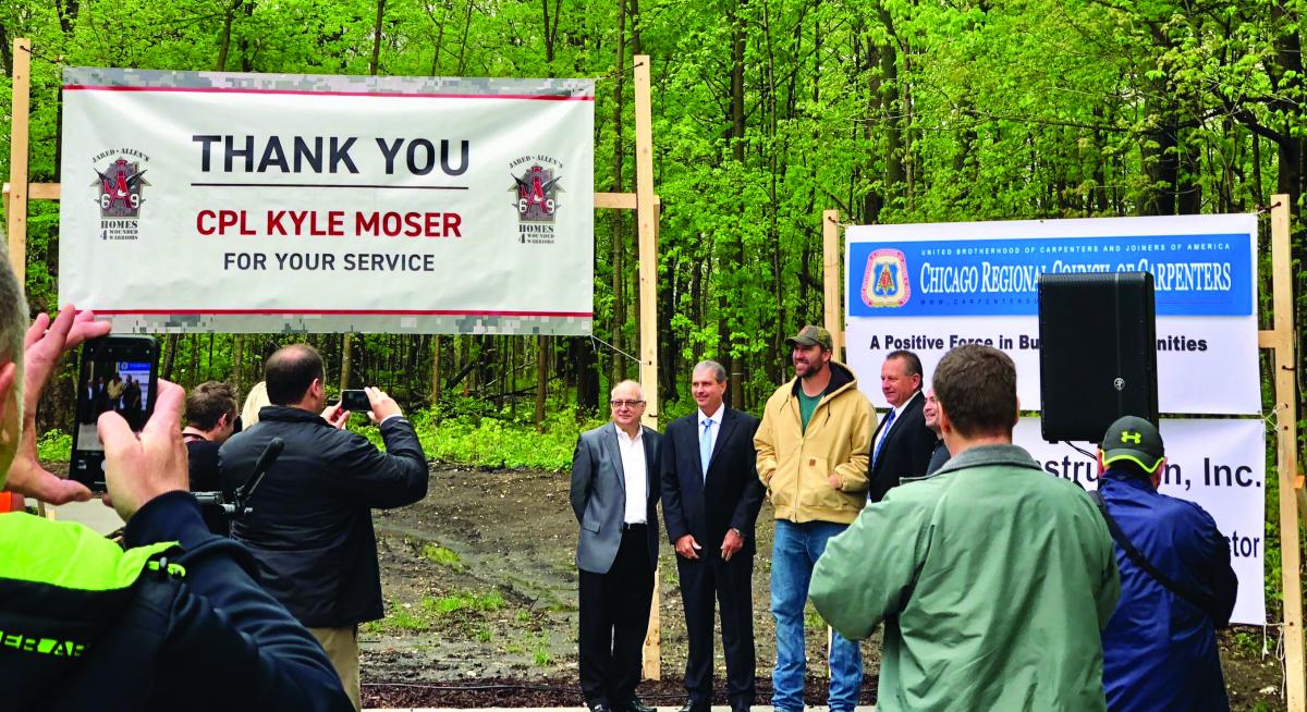 Sign thanking wounded war veteran Kyle Moser