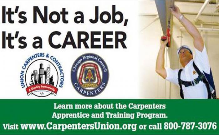 Carpenters Apprentice and Training program - It's not a job, it's a career