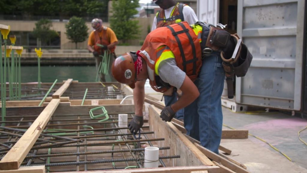 carpenters working with rebar