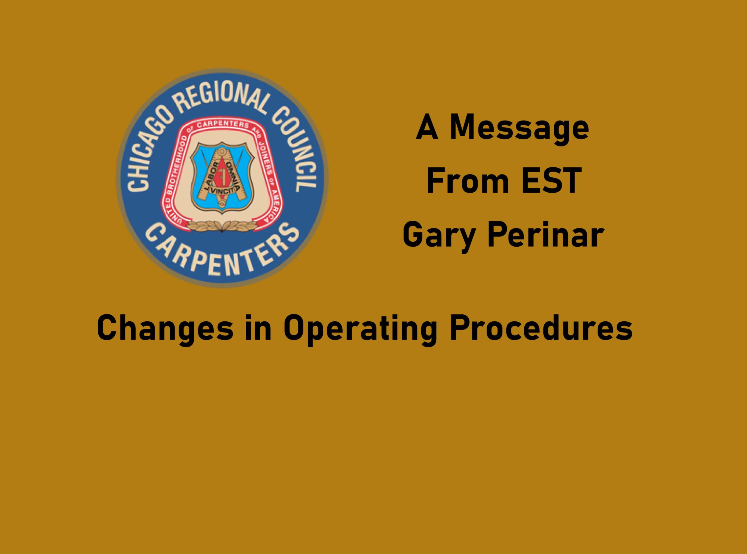 changes in operating procedure message