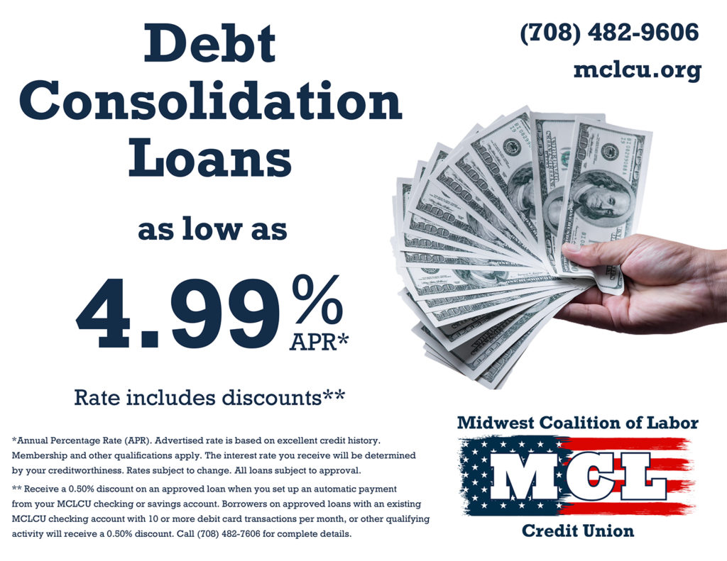 Debt consolidation loans as low as 4.99%