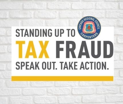 Standing up to tax fraud advertisement