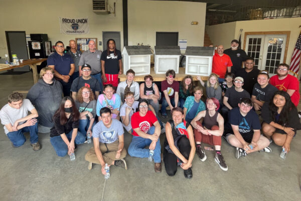 Image for Wichita Carpenters Help Students Build Mini Libraries