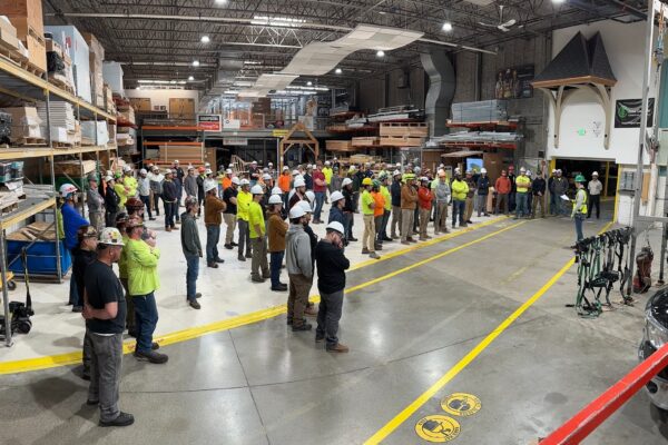 Image for Carpenters Participate In Safety Discussion During National Safety Week